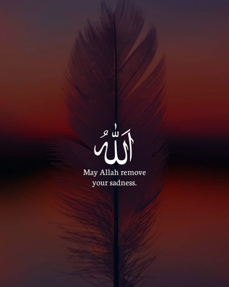 May Allah remove your sadness