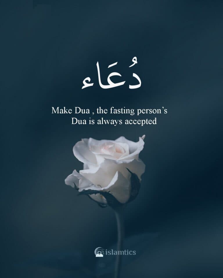 Make Dua , the fasting person’s Dua is always accepted