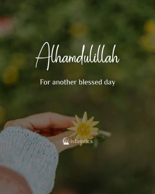 Alhamdulillah for another blessed day