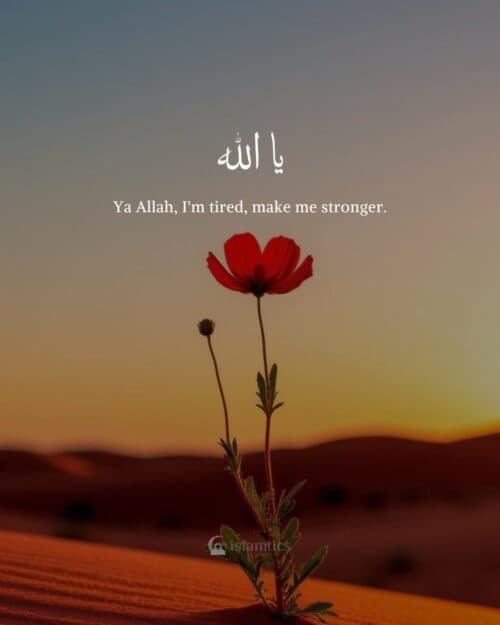 Ya Allah, I’m tired, make me stronger.