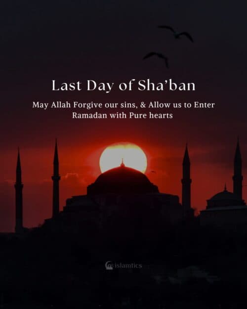 May Allah Forgive our sins, & Allow us to Enter Ramadan with Pure hearts. Jummah