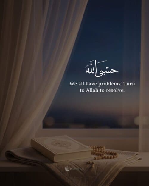 We all have problems. Turn to Allah to resolve. We all have problems. Turn to Allah to resolve.