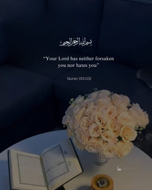 “Your Lord has neither forsaken you nor hates you” “Your Lord has neither forsaken you nor hates you”