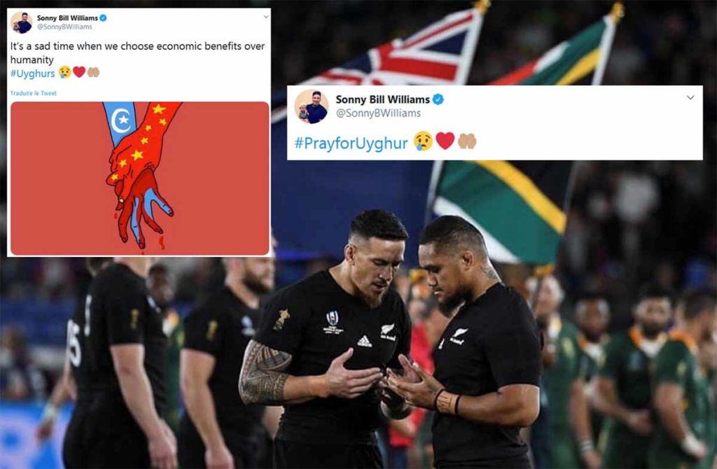 Rugby Superstar Williams follows Mesut Özil in support of Uighur muslim group in China
