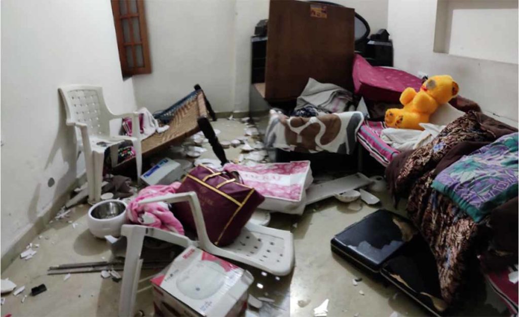 Muslim homes "attacked and destroyed by Indian police" amid crackdown on protests