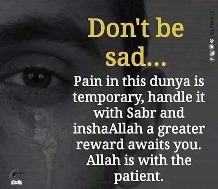 Allah is with the patient.