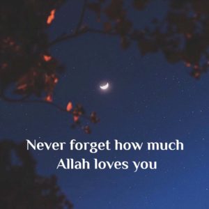Never forgets How much Allah loves you