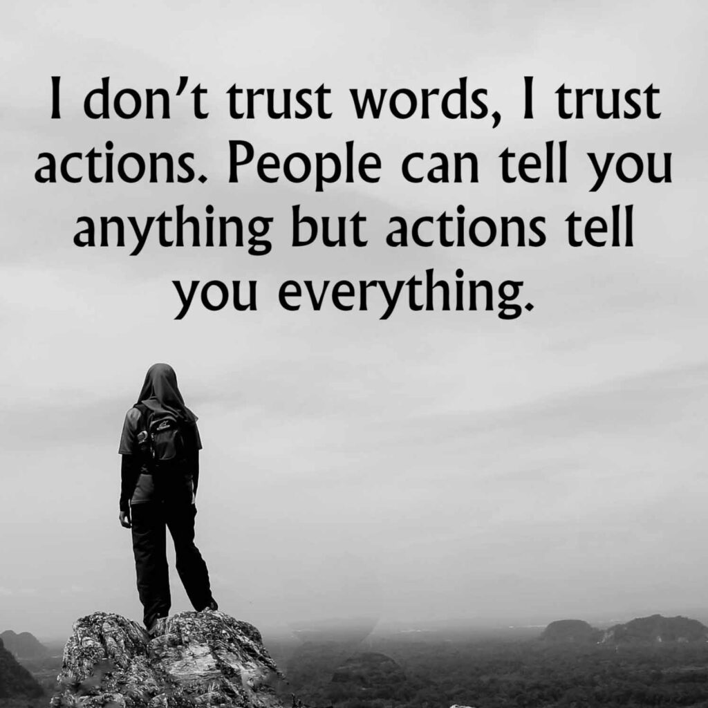 Don't trust words