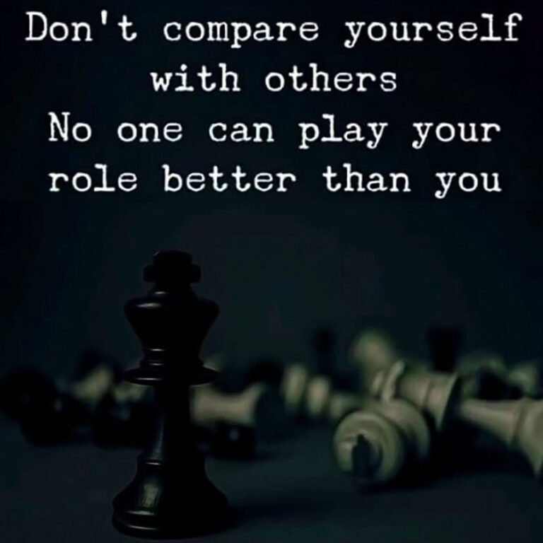 Don’t compare