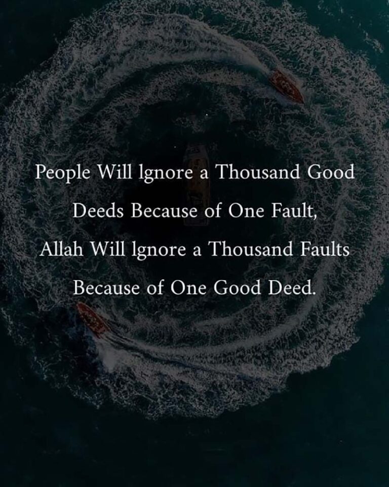 People Will ignore a Thousand Good Deeds Because of One Fault