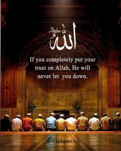 If you completely put your trust on Allah, He will never let you down.