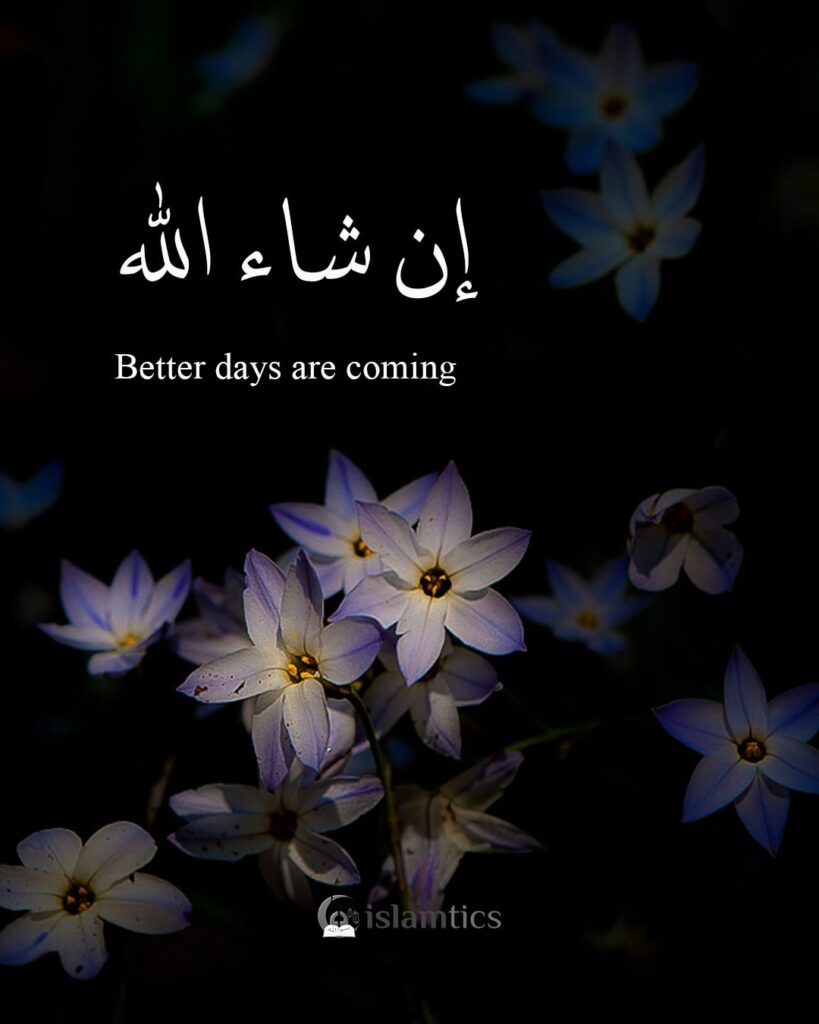 Better days are coming In sha Allah