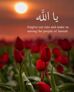 Ya Allah, forgive our sins and make us among the people of Jannah.