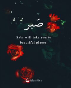 Sabr will take you to beautiful places.