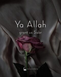 Ya Allah grant me sabr