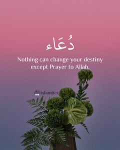 Nothing can change your destiny except Prayer to Allah.