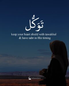 keep your heart shield with tawakkul and have sabr in His timing