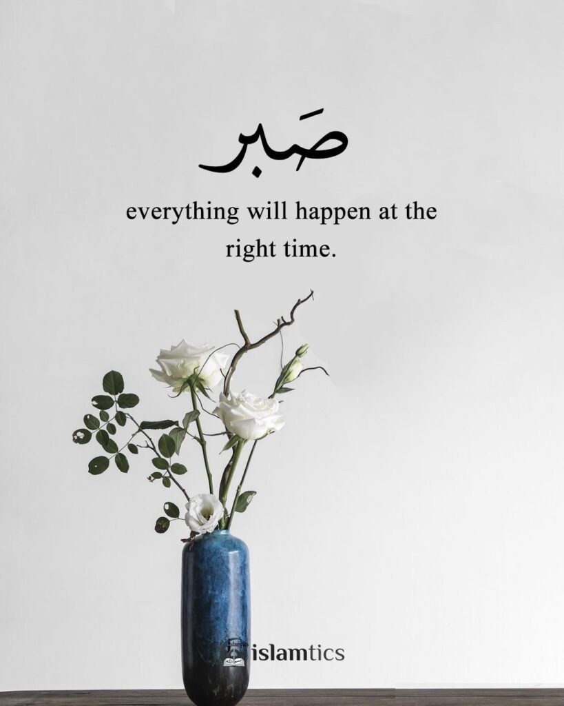 everything will happen at the right time
