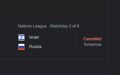 Israel vs Russia match