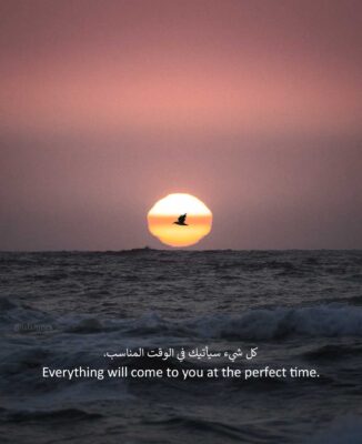 Everything will come to you at the perfect time.