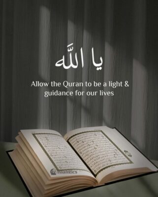 Ya Allah Allow the Quran to be a light & guidance for our lives