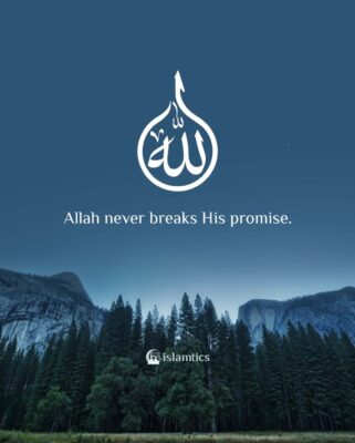 Allah never breaks His promise.