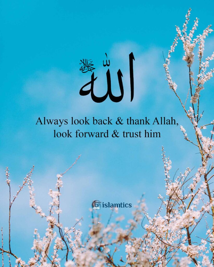 Always look back & thank Allah, look forward & trust him