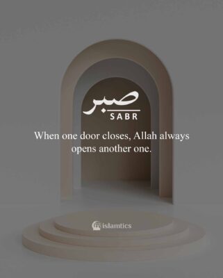 When one door closes, Allah always opens another one.
