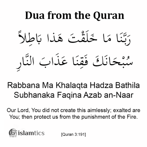 Rabbana Ma Khalaqta Hadza Bathila Full Dua Meaning & in Arabic | islamtics