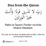 Rabbi La Tazarni Fardan Wa Anta Khairul Dua Meaning & In Arabic | Islamtics