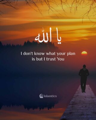 Ya Allah, I don't know what your plan is but I trust You