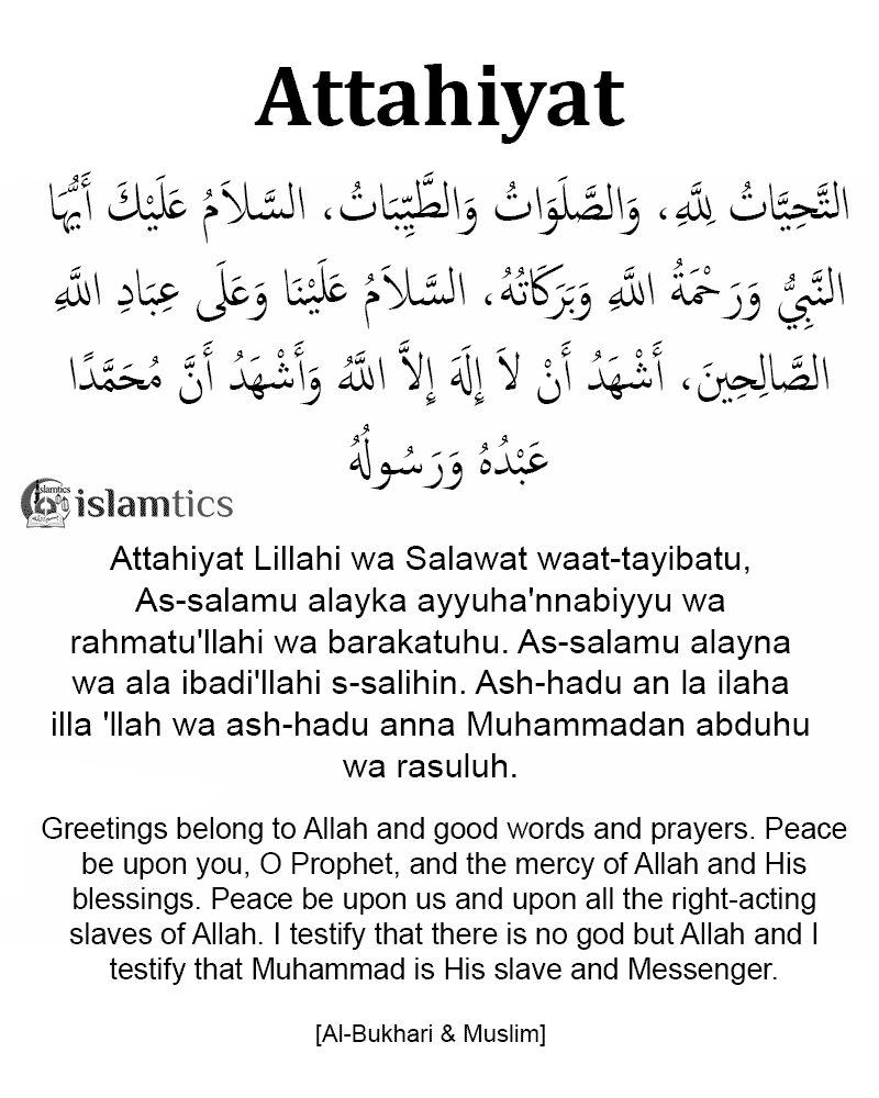 Attahiyat Lillahi wa Salawat Full Dua in Arabic, English & Meaning