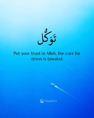 Put your trust in Allah, the cure for stress is tawakul.