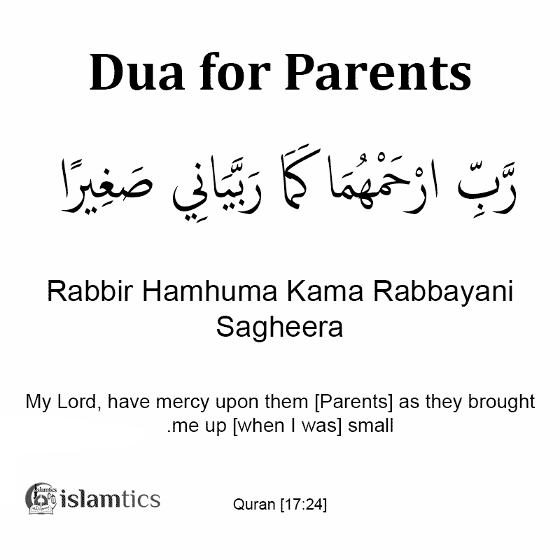 Rabbir Hamhuma Kama Rabbayani Sagheera dua for parents