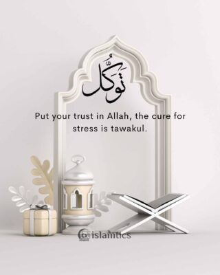 Put your trust in Allah, the cure for stress is tawakul.