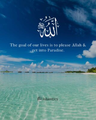 The goal of our lives is to please Allah & get into Paradise.