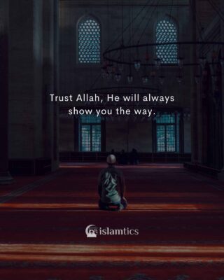Trust in Allah, He will always show you the way.