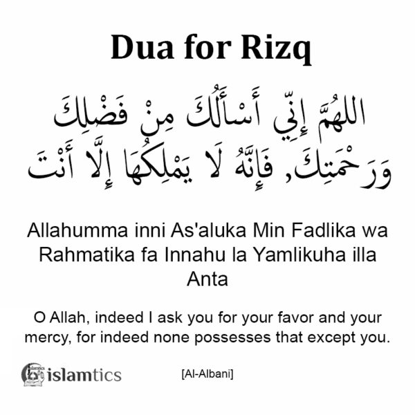 Allahumma inni As'aluka Min Fadlik Dua for Rizq in Arabic and Meaning ...