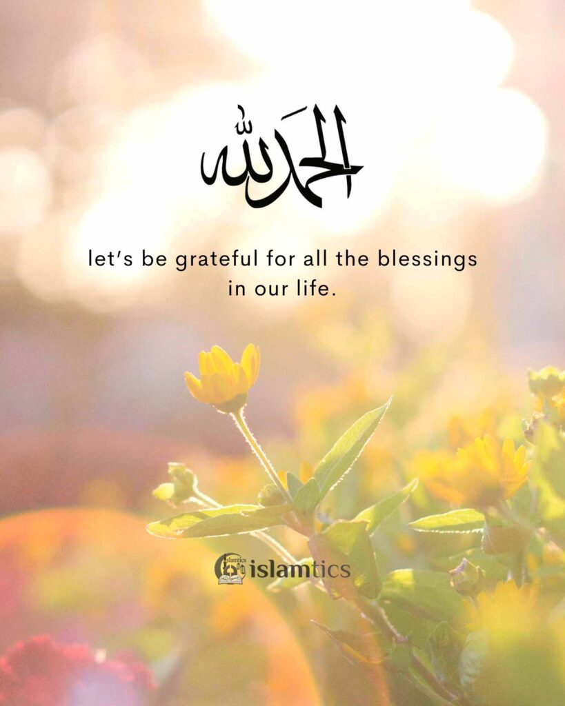 let’s be grateful for all the blessings in our life.