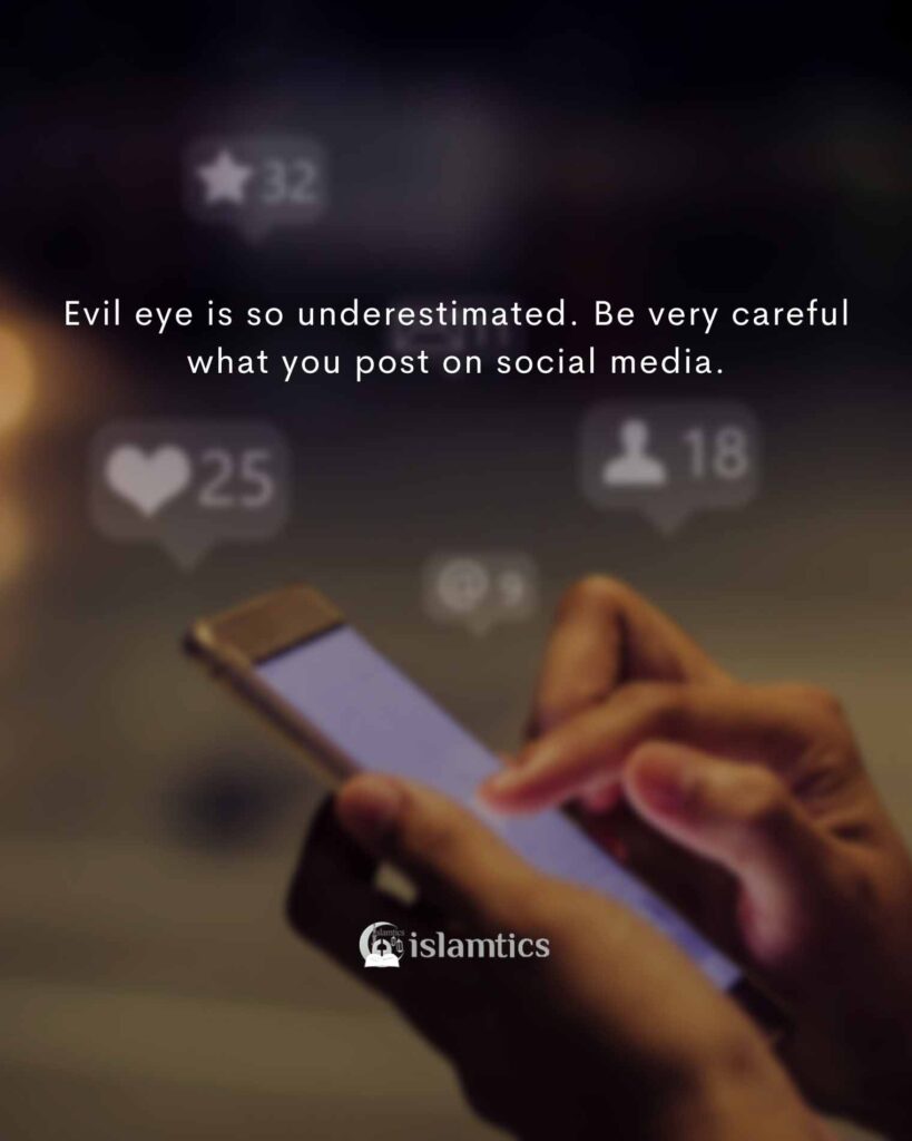 Evil eye is so underestimated. Be very careful what you post on social media.