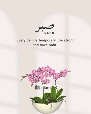 Every pain is temporary , be strong and have Sabr