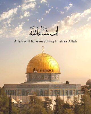 Allah will fix everything In shaa Allah