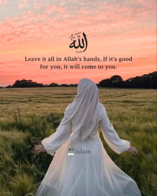 Leave it all in Allah’s hands. If it’s good for you, it will come to you.