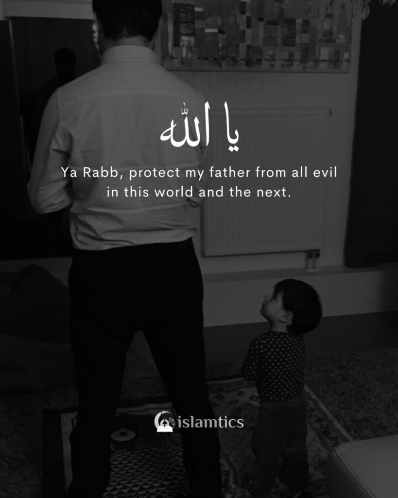 Ya Rabb, protect my father from all evil in this world and the next.