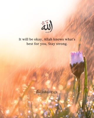 It will be okay, Allah knows what’s best for you, Stay strong.