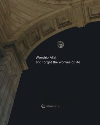 Worship Allah and forget the worries of life