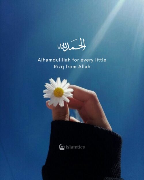 Alhamdulillah for every little Rizq from Allah