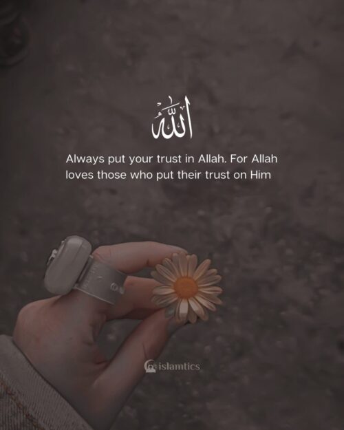 Always put your trust in Allah.