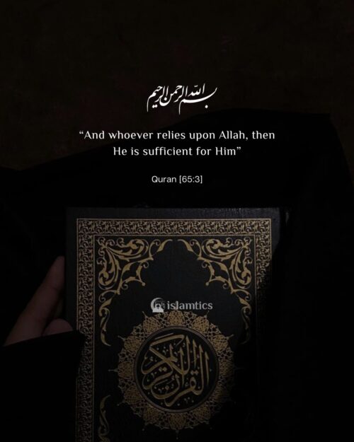 “And whoever relies upon Allah, then He is sufficient for Him”