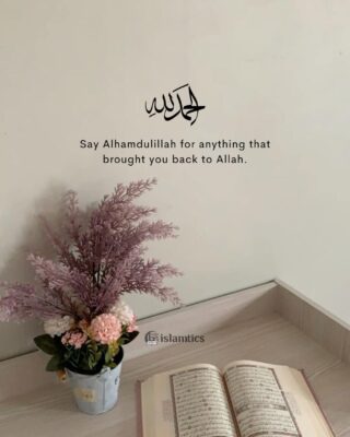 Say Alhamdulillah for anything that brought you back to Allah.
